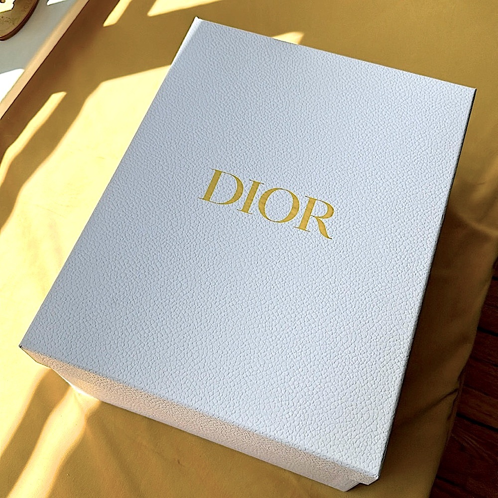 Authentic Dior Empty Box With Dior Tissue Paper & Ribbon